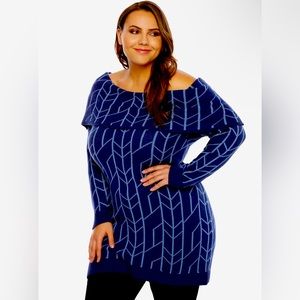 Torrid Her Universe Wonder Woman Off Shoulder Tunic Sweater| Size:3X